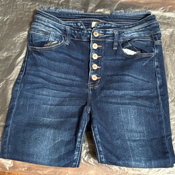 Women's Blue Denim Shorts - KanCan Brand - Picture 1 of 3